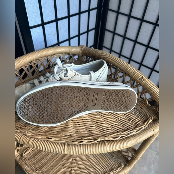 COACH Tan Beige Shoes size 9 Coach Made for Me Sneakers - Picture 6 of 9